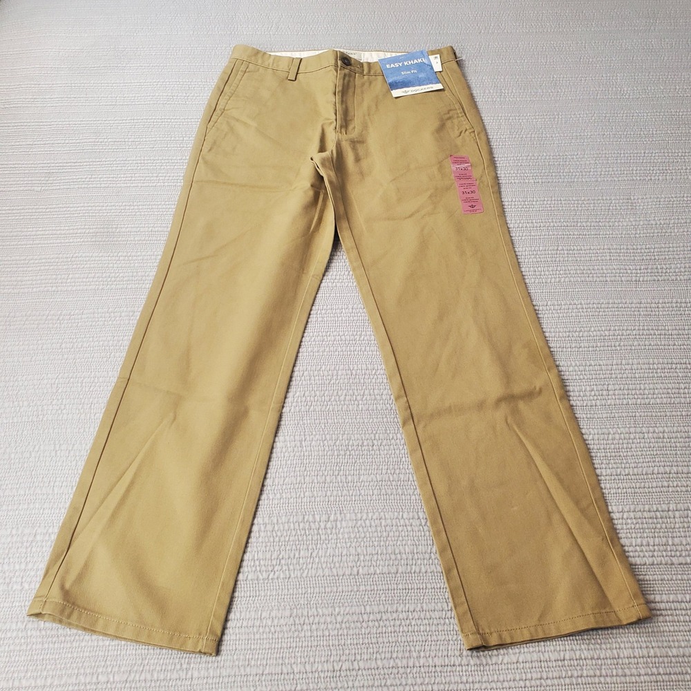 Dockers Easy Khaki Pants Mens 31x30 Tan Slim Fit Chino New With Tags